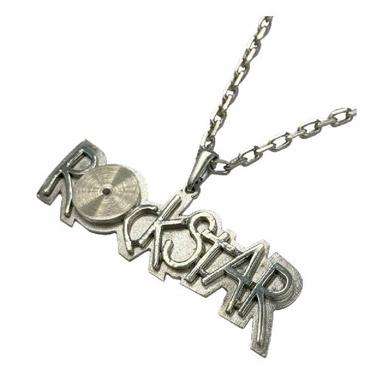 SREBRNY ŁAŃCUSZEK Z ZAWIESZKĄ ROCKSTAR